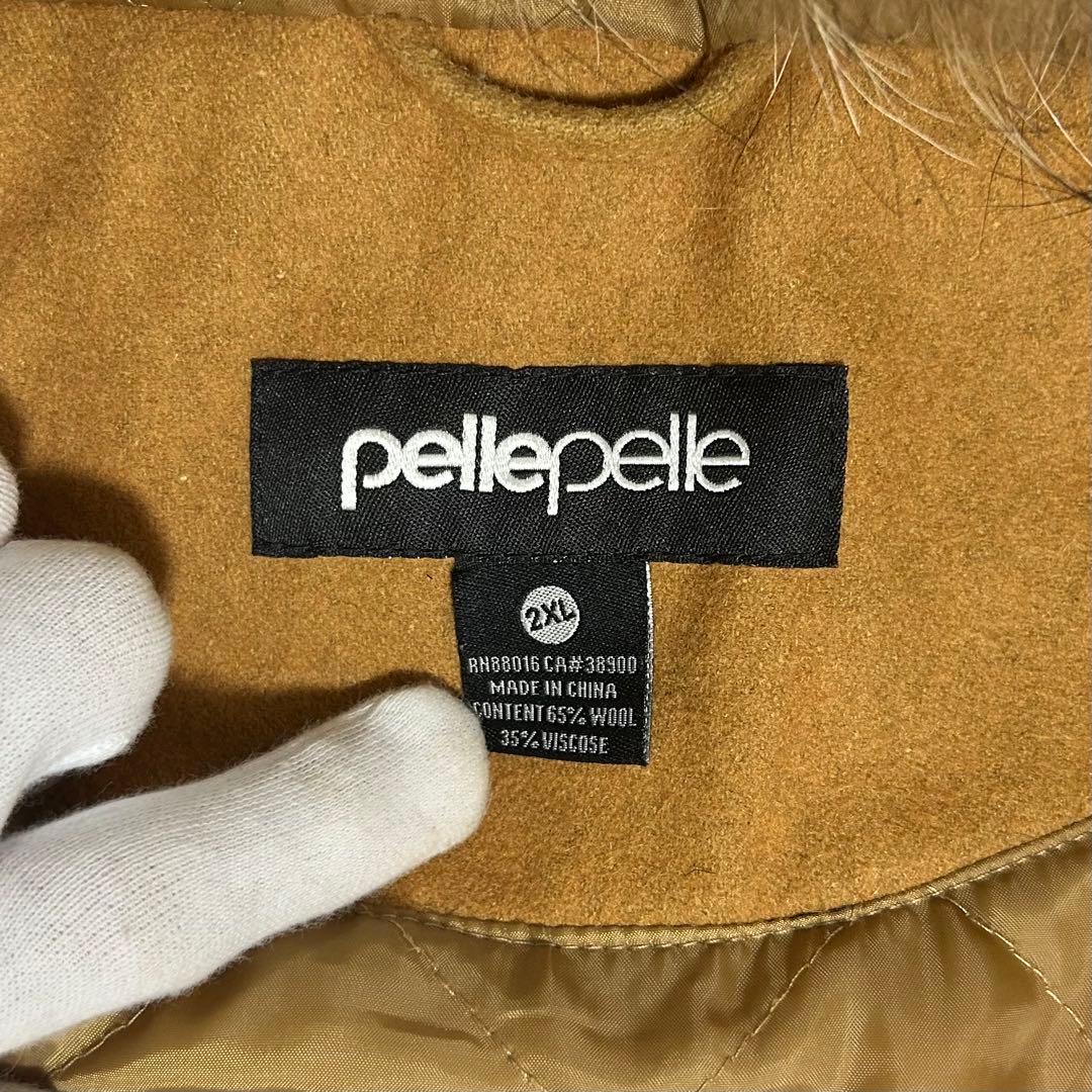 【美品】Pelle Pelle ペレペレ 総刺繍 ジャケット フード 2XL