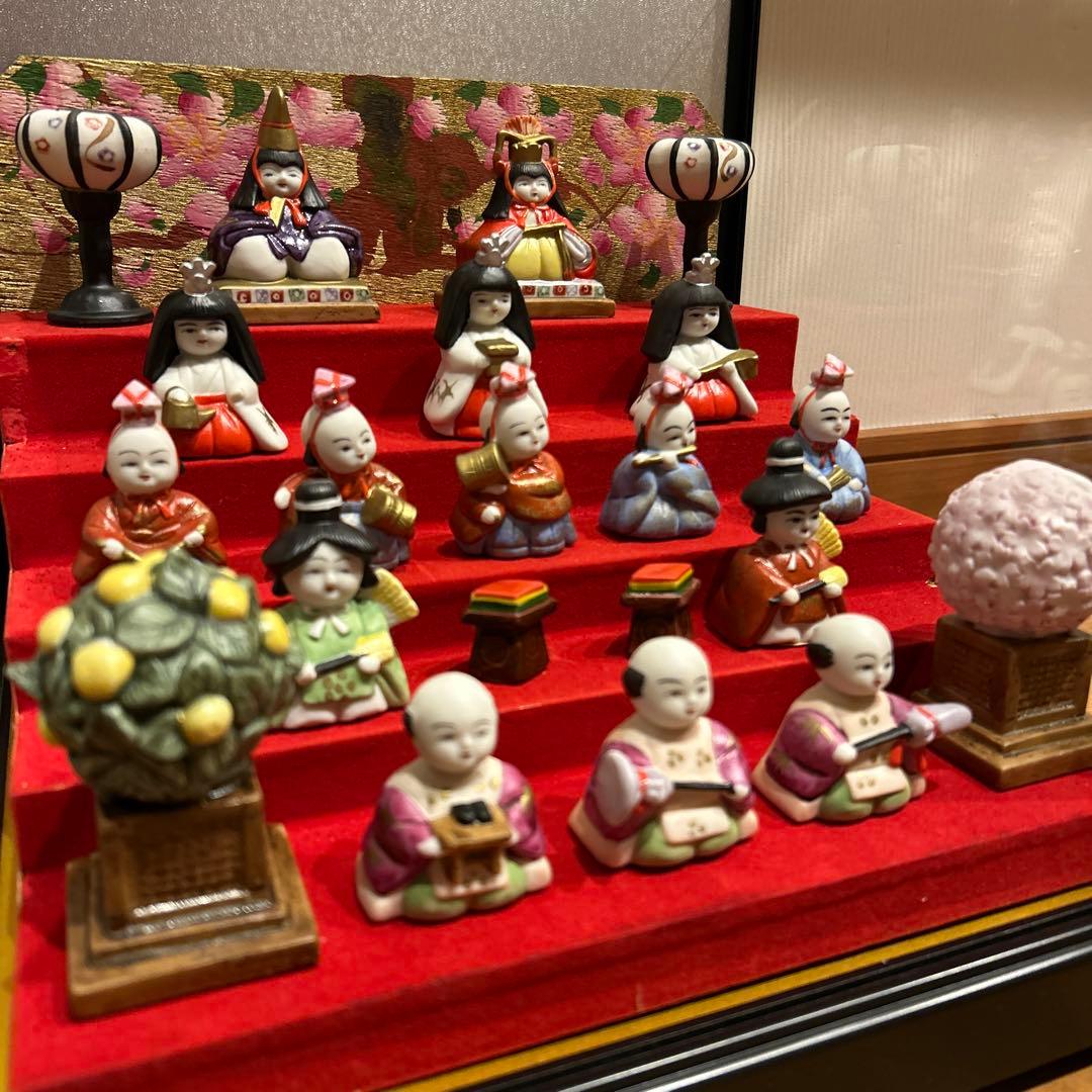 貴重❗️瀬戸焼　川本正義作　陶製　雛人形　ケース付き‼️