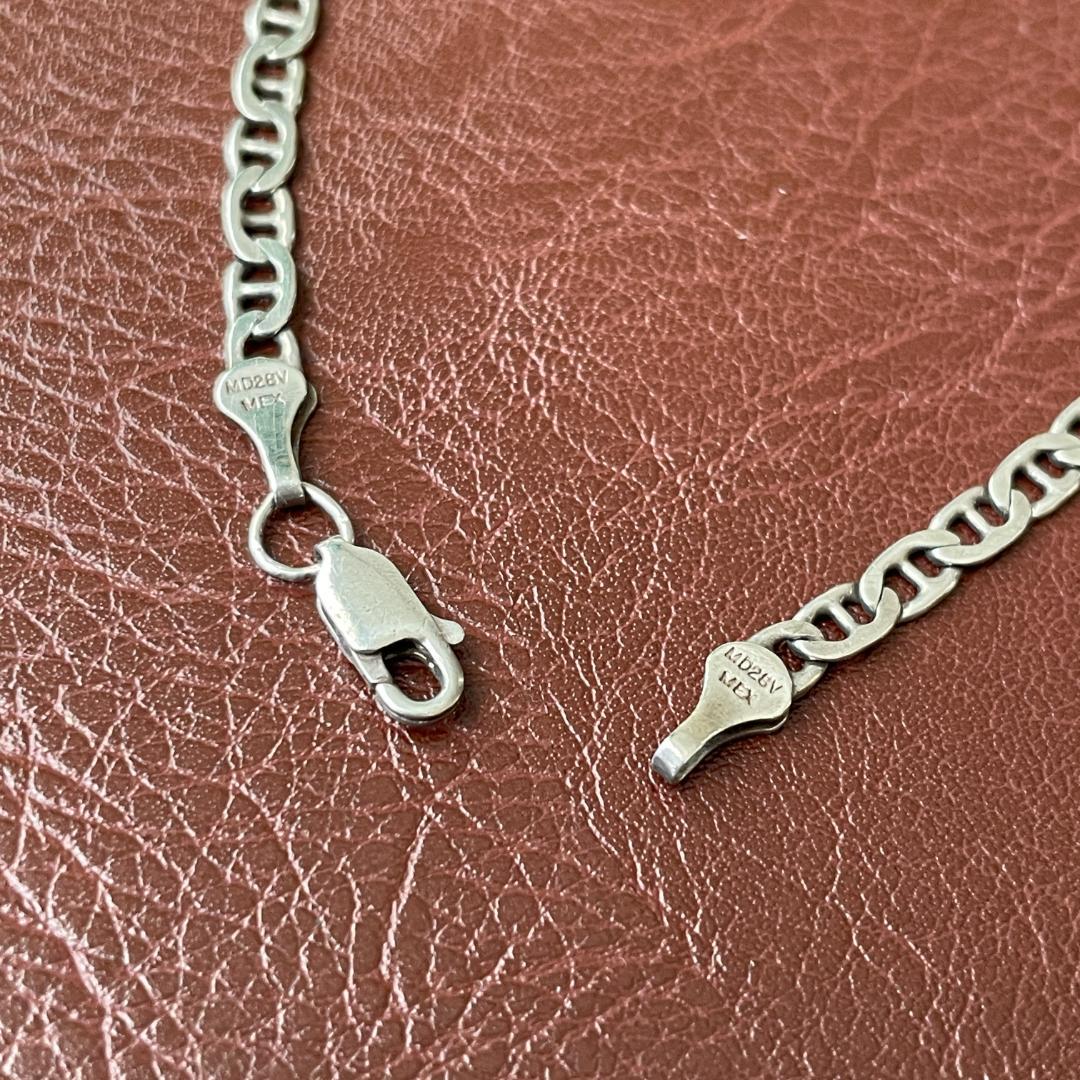 シルバー925 ヴィンテージ アンカーチェーン マリナーチェーン ブレスレット