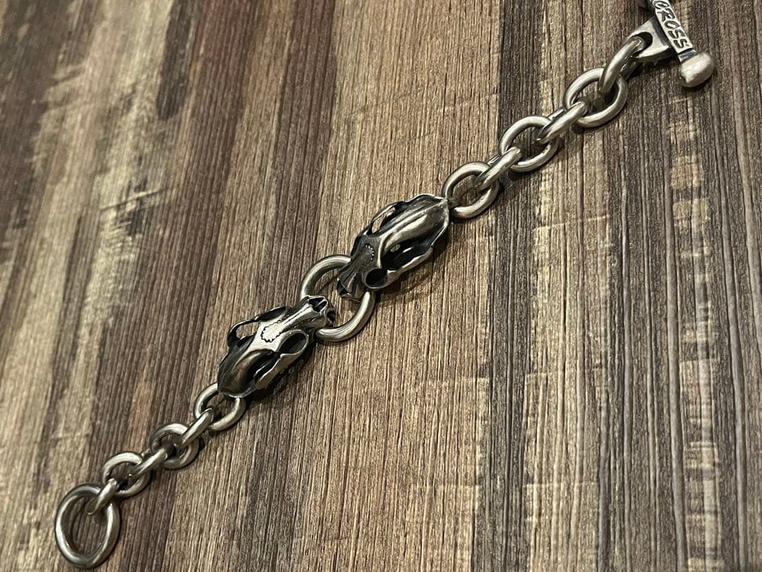 スカルデザイン ブレスレット シルバー925の通販はau PAY マーケット