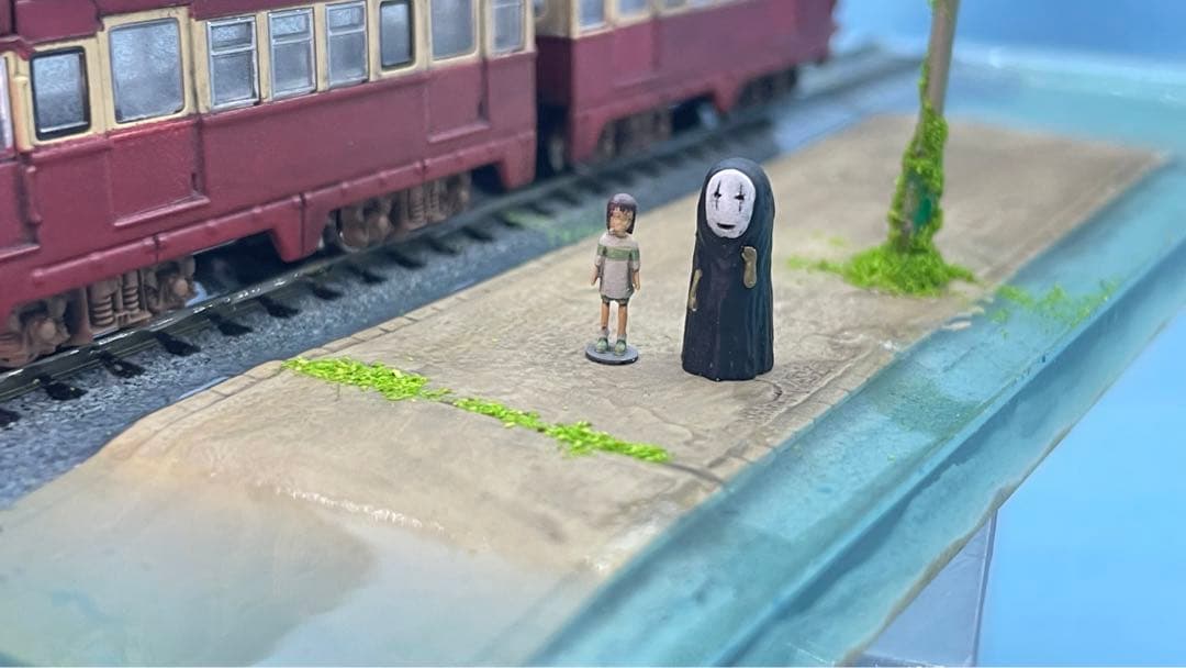 アシタカ様千と千尋の神隠し風 海原鉄道 ジオラマ - メルカリ