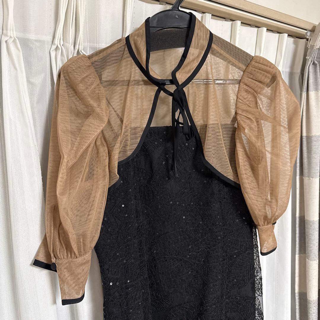 Leja スパンコールボタニカルマーメイドボレロ2WAYワンピースドレス