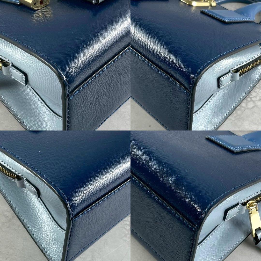 ✨極美品✨マークジェイコブス　リトル ビッグ ショット　2way レザー　ブルー