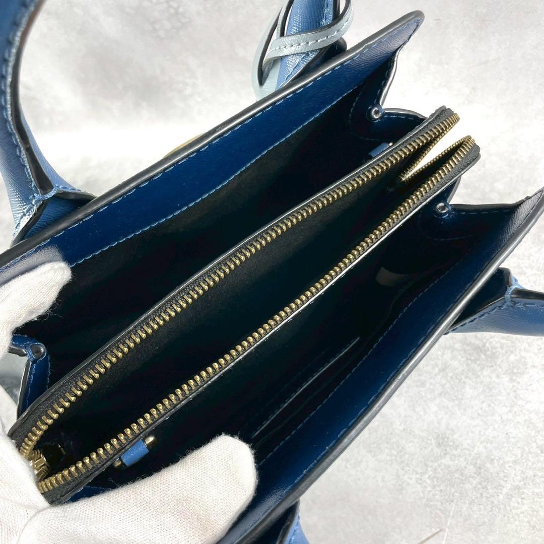 ✨極美品✨マークジェイコブス　リトル ビッグ ショット　2way レザー　ブルー
