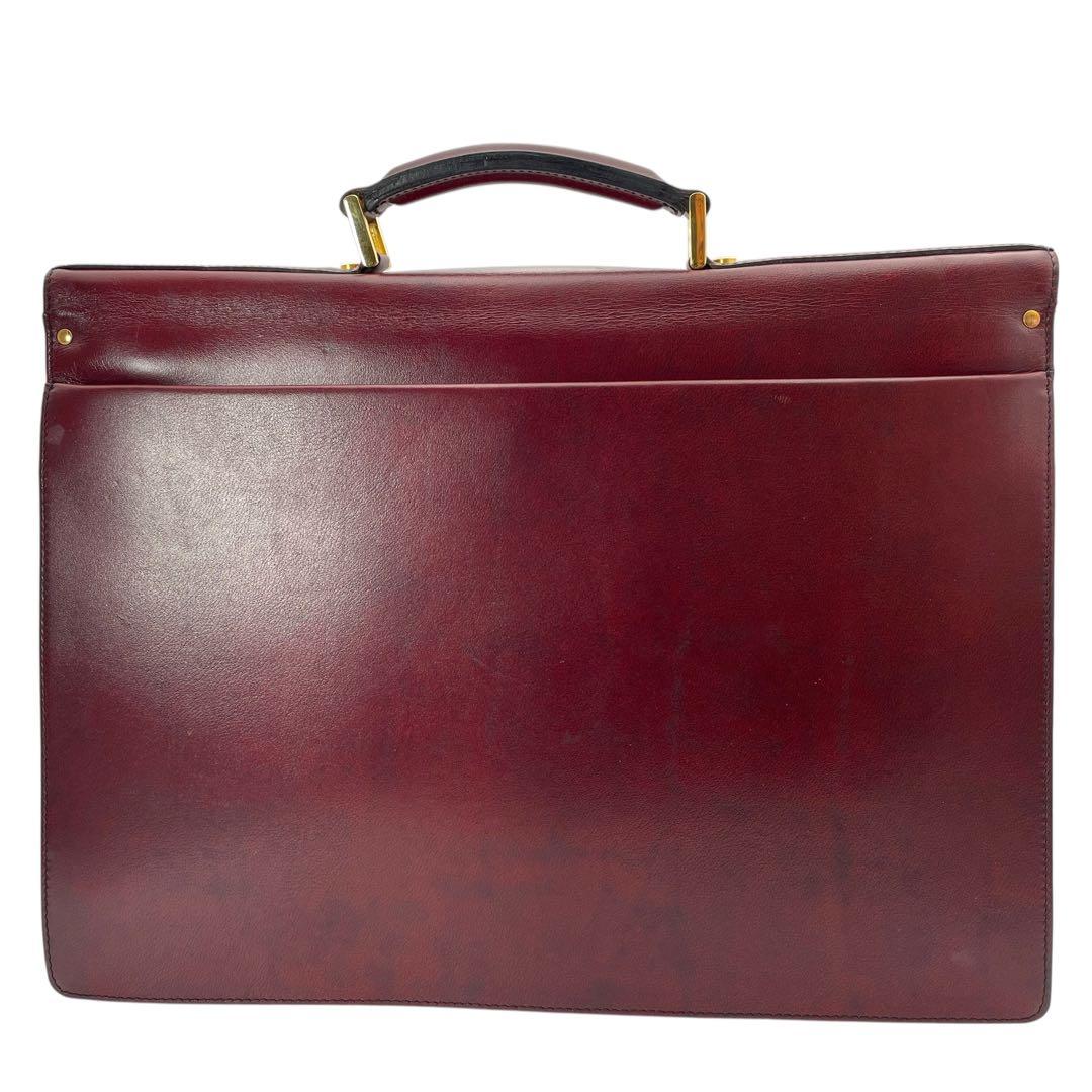 ゴールドファイル レザー ブリーフケース ビジネスバッグ ブラウン ダイアル式