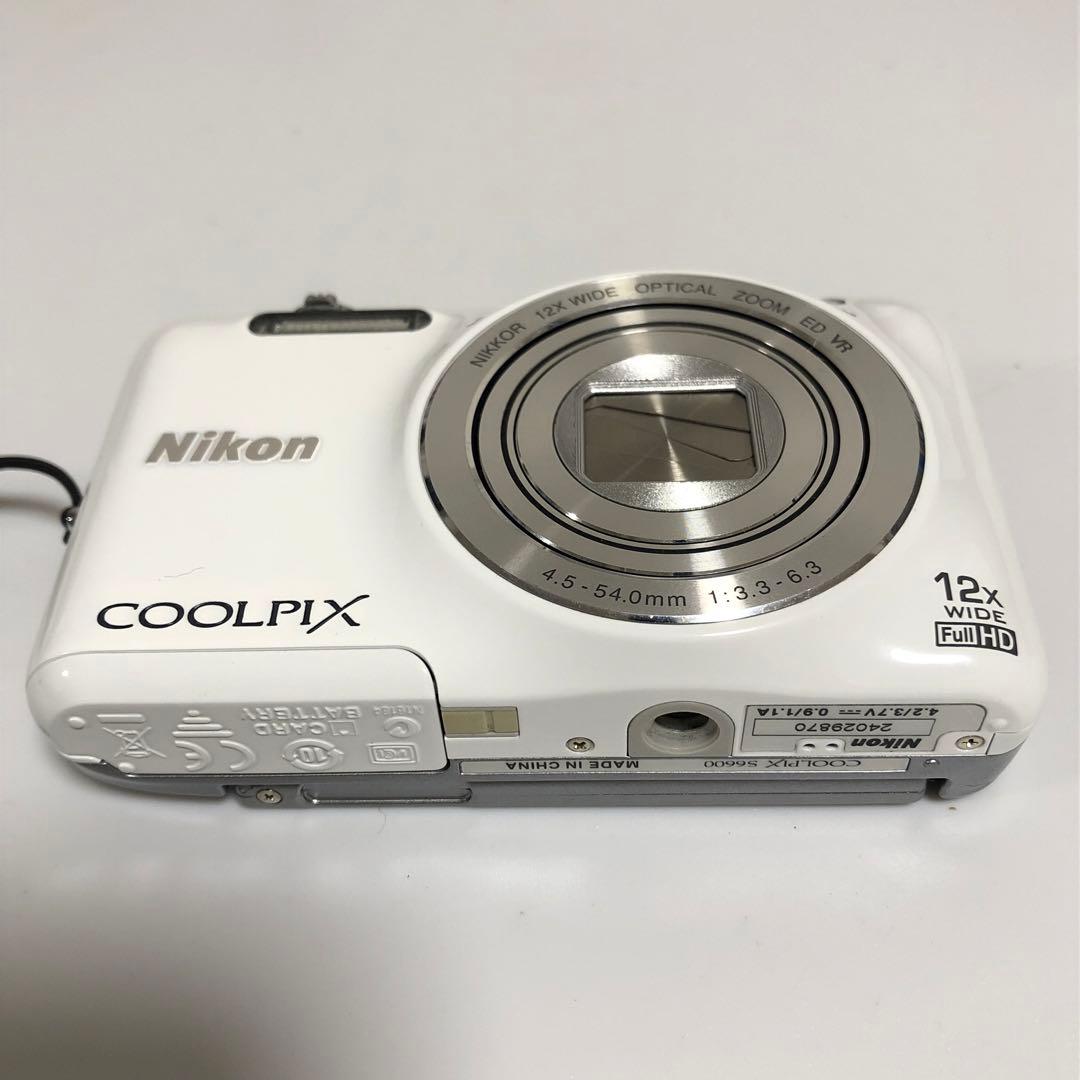 ジャンク》Nikon デジタルカメラ coolpix S6600 ホワイト