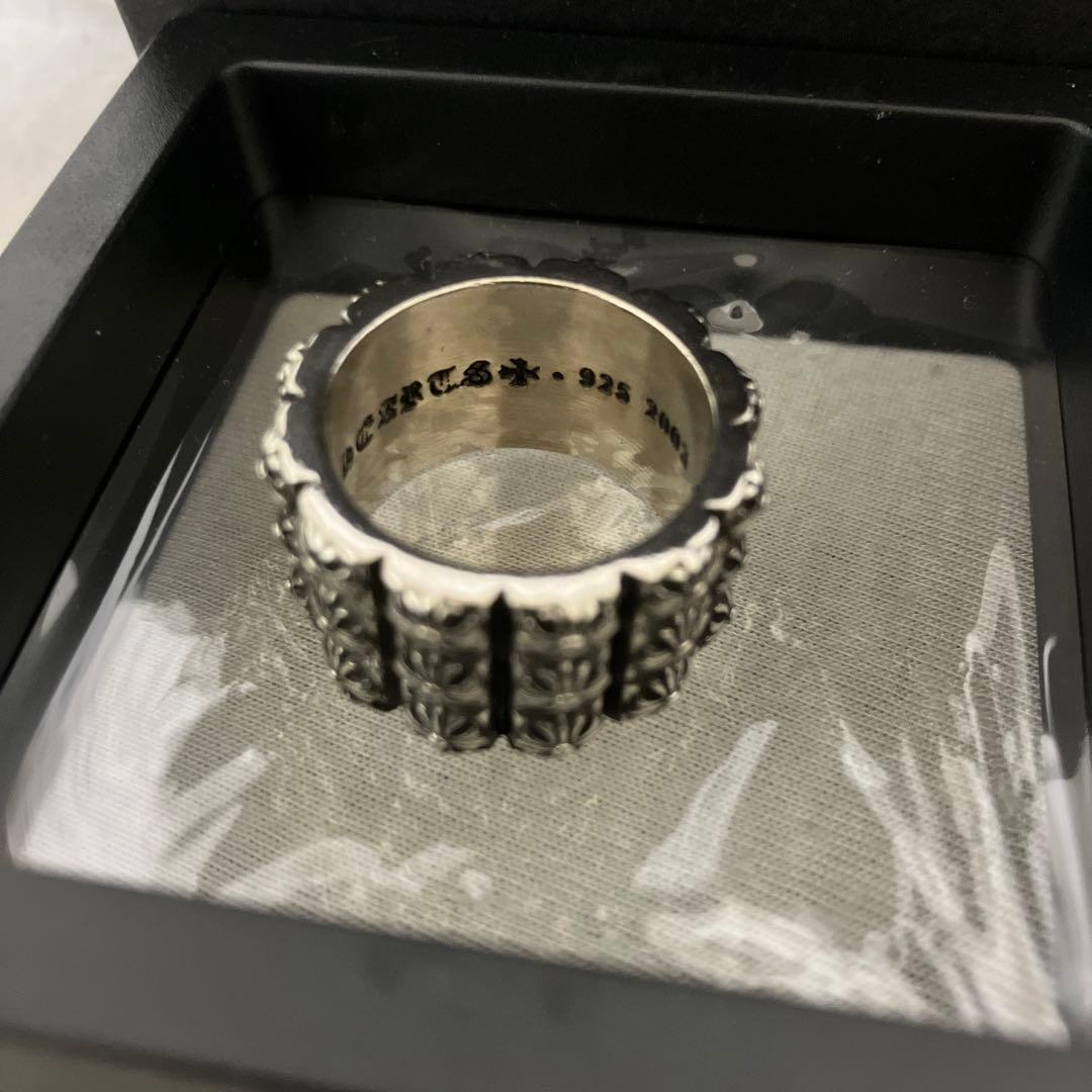 クロスリング シルバー925 刻印 19.5号 フレア ユリ