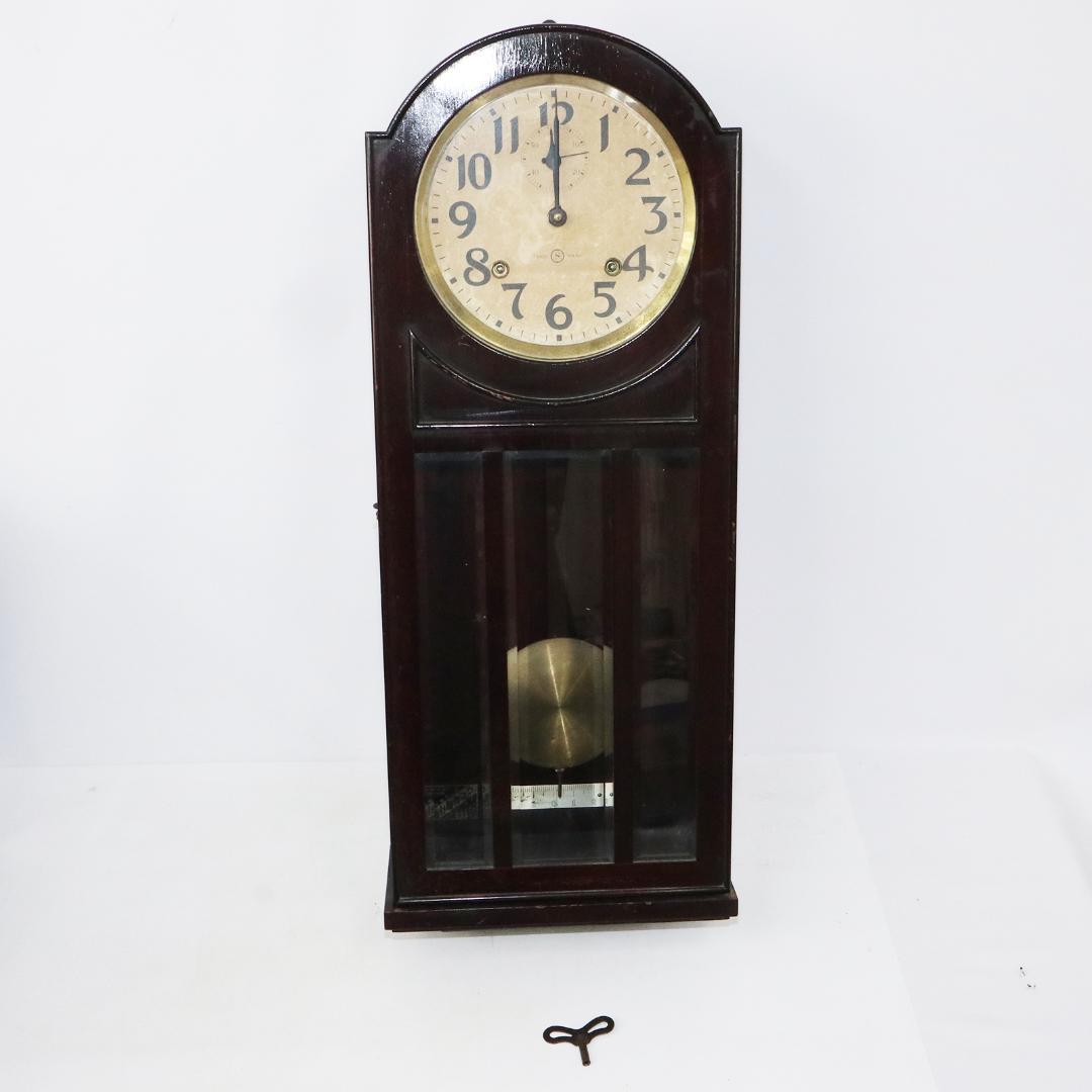 精工舎 ゼンマイ式 柱時計 古時計 振り子時計 ボンボン時計 機械式