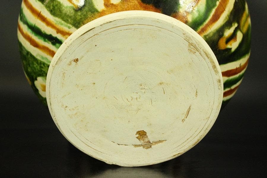 中国美術 唐三彩 蓋 丸壷(A368) - メルカリ