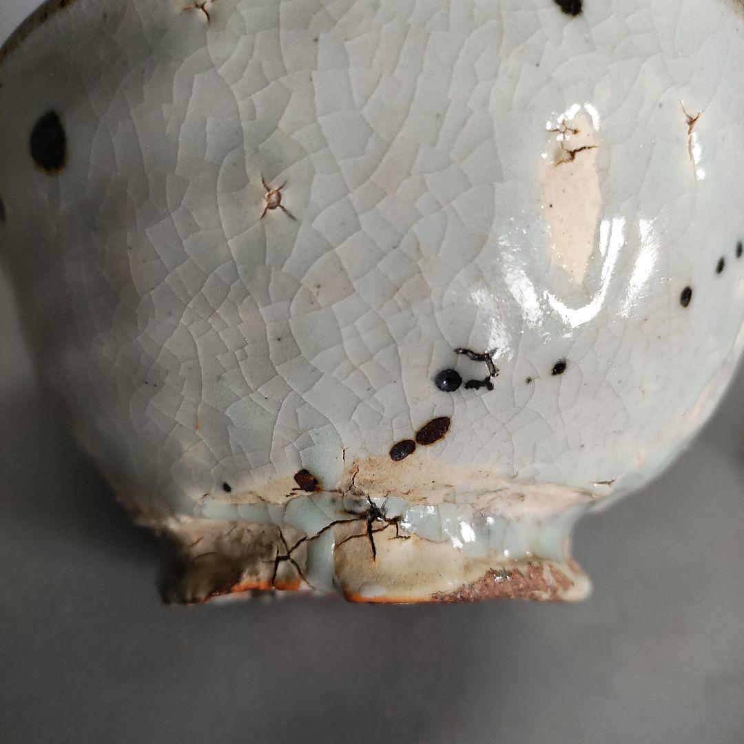 中島勝乃利 鉄絵茶碗 鯉江良二 美術品・アンティーク・コレクション