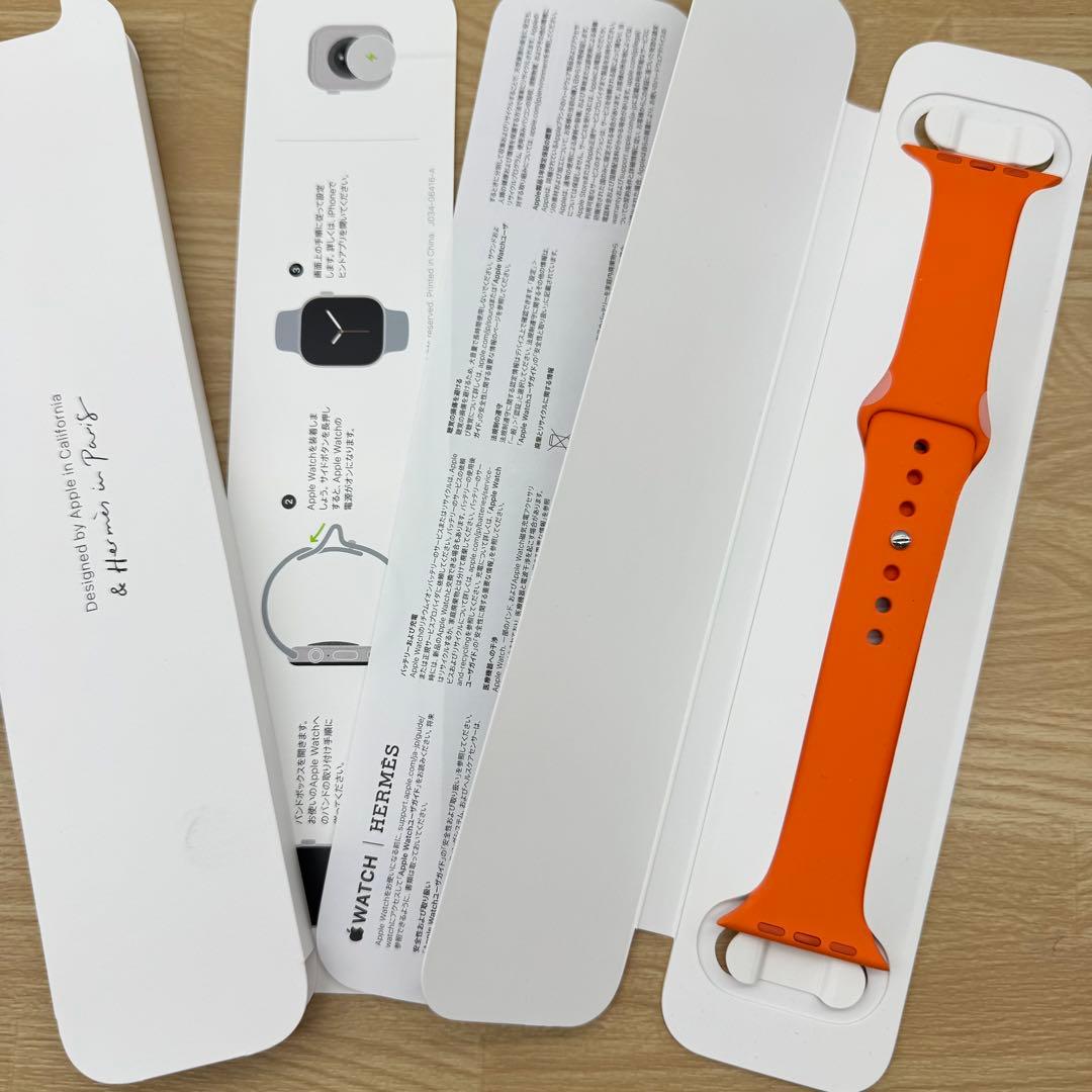 2518 未使用　46㎜ Apple Watch エルメス　オレンジ　シリコン