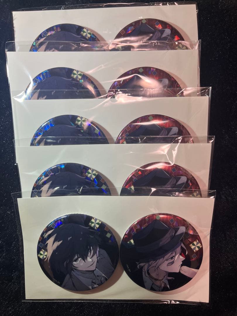 文豪ストレイドッグス ホログラム缶バッジ C104 太宰治 60点 文豪