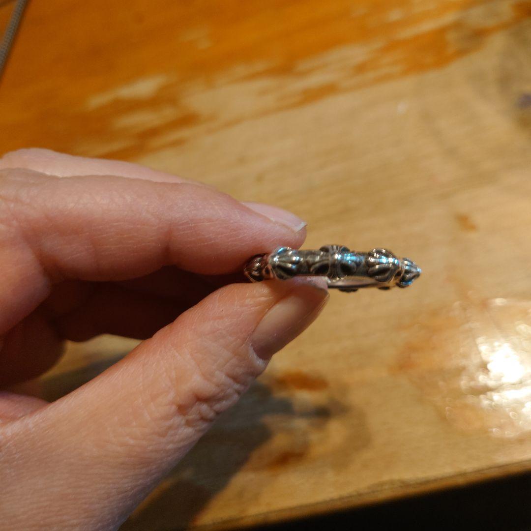 クロムハーツ silver925 クロスバンドリング 10号