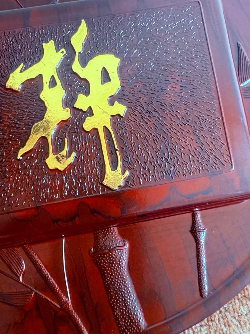 高級&希少品！　竹の彫刻&金文字入り　木製 状差し&硯入れ　昭和レトロ