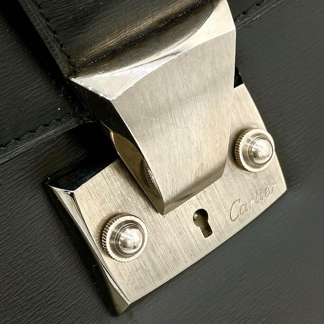 【Cartier】ビジネスバッグ　ブリーフケース　レザー　ブラック