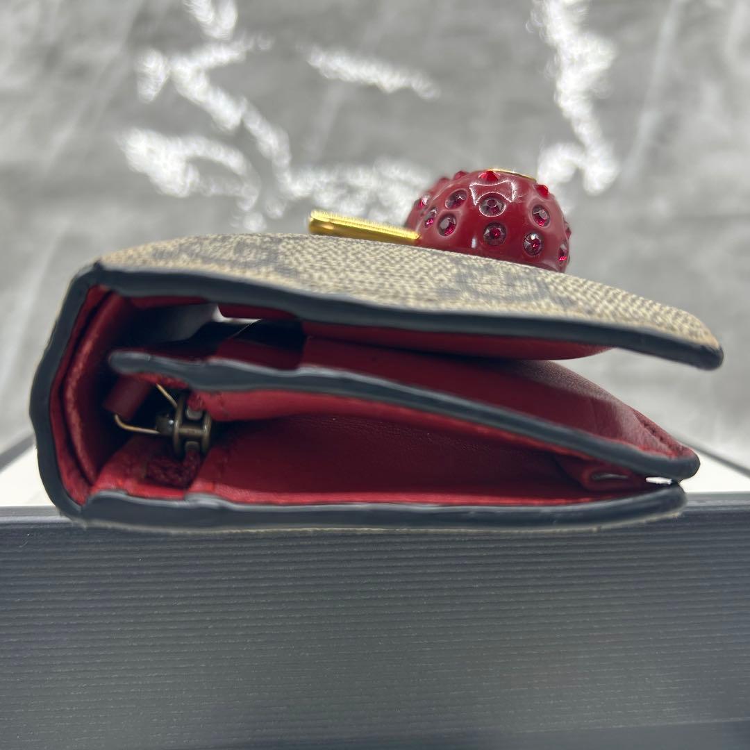 GUCCI グッチ 折り財布 GG柄 さくらんぼ チェリー