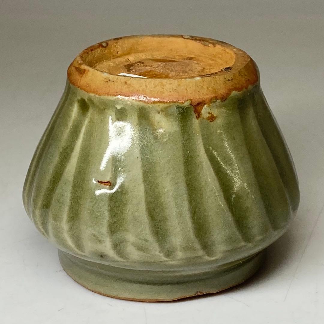 中国明時代 竜泉窯 蓋物 七官青磁 h7.3cm 東キ7-1129☆2F トヒト