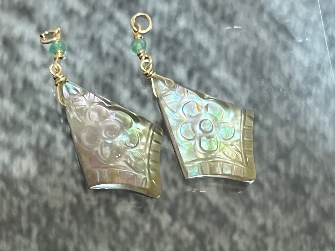 R Hです⭐︎14kgfブラウンマザオパ✖️水晶のチャーム