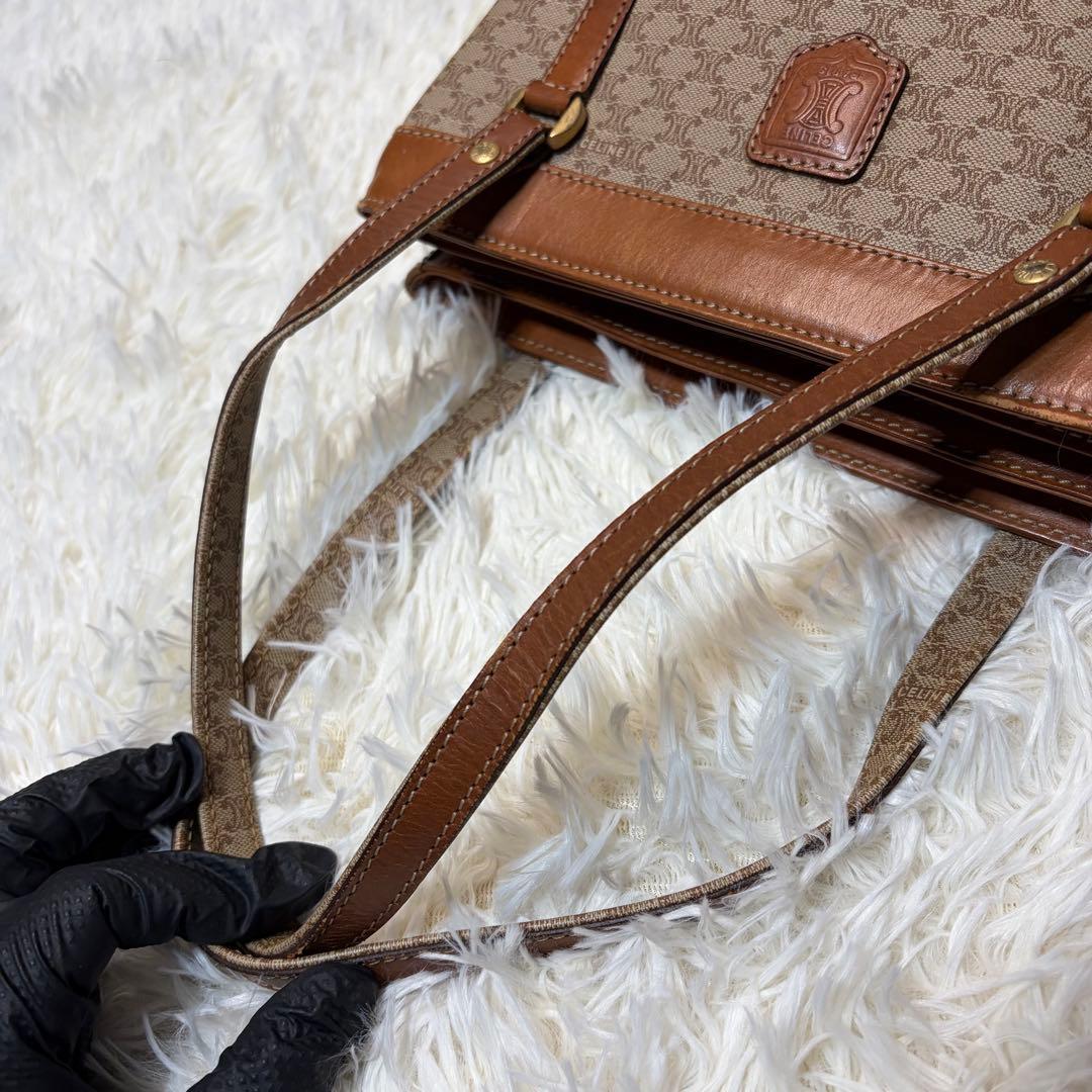 は*な様 美品✨ OLD CELINE セリーヌ マカダム ハンドバッグ レザー