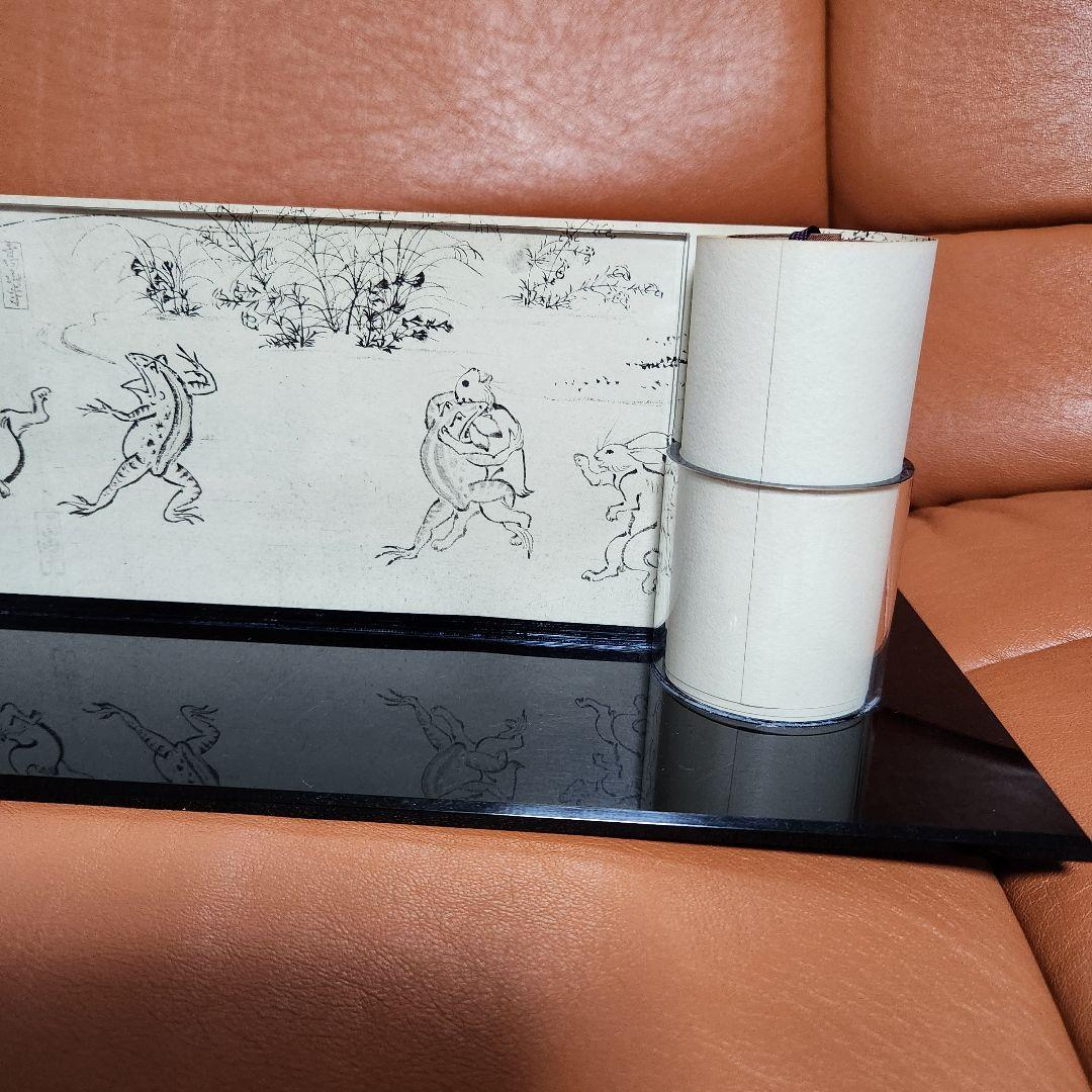 巻物スタンド付き】国宝鳥獣人物戯画 縮小絵巻物 高山寺蔵 便利堂