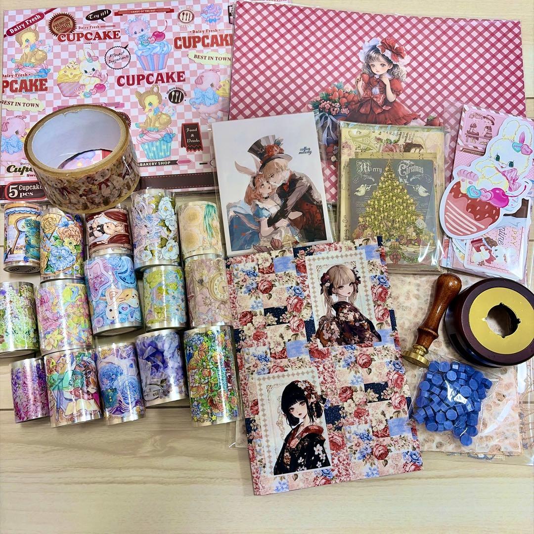 最終値下げ 海外マステ コラージュ素材 デザインペーパーなど大量