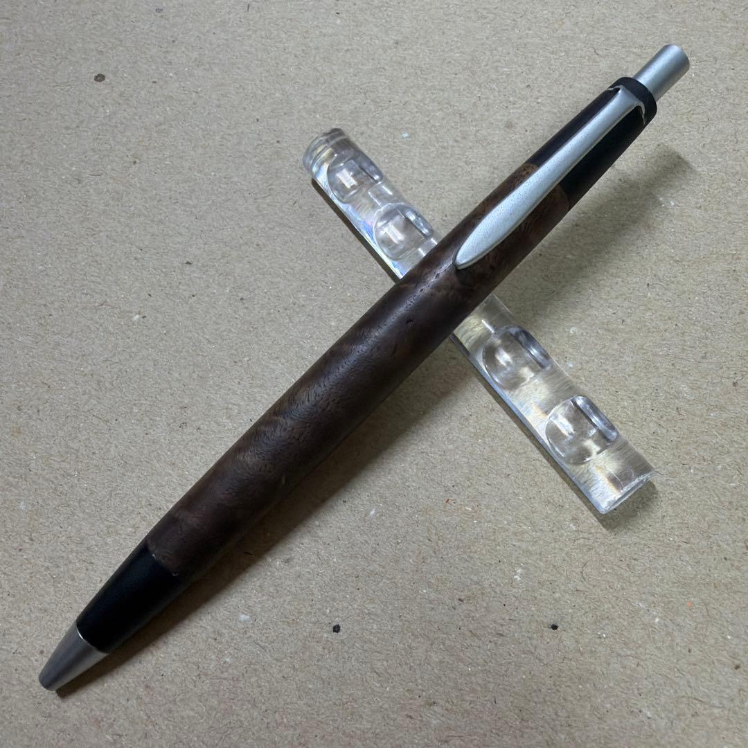 中古品 野原工芸 胡桃 クルミ シャーペン 0.5mm シルバー金具 旧型