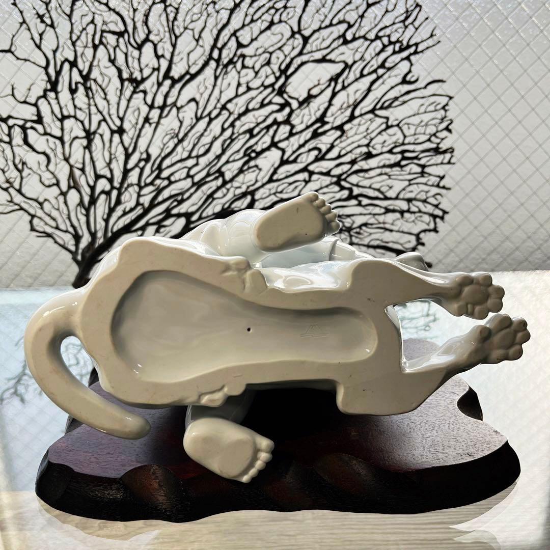 骨董 超希少 深川製磁 童子と犬 犬 子供と犬の戯れ 置物