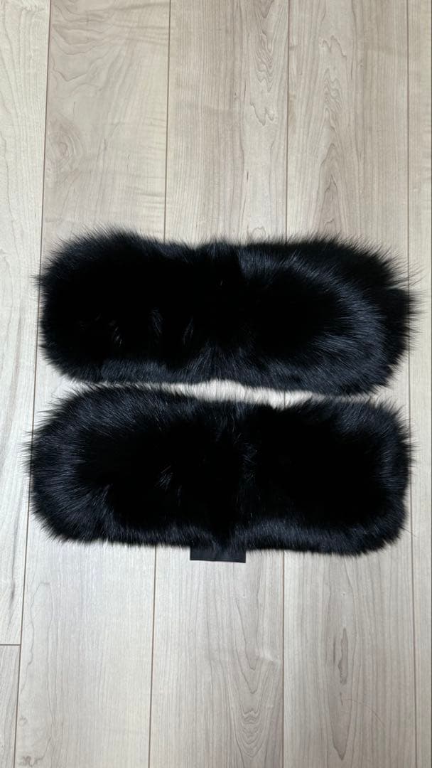 TAION 半袖ファーパーツ プレミアムフォックスファーブラック