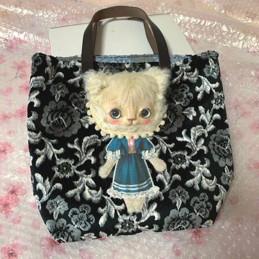 作家様 福寿ドール 猫ちゃんトートバッグ Cuddle a Fluffy Cuddle a