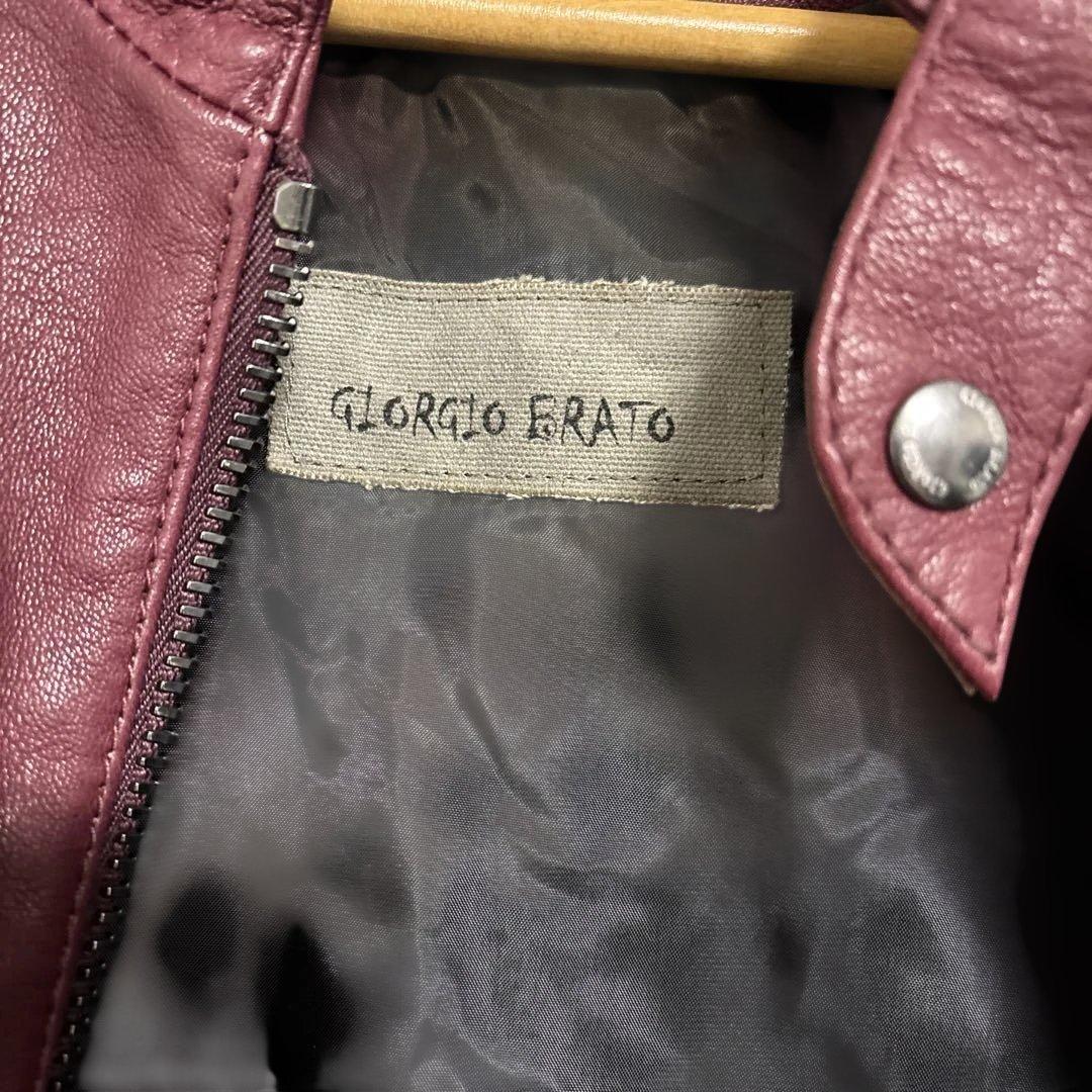 ジョルジオブラット バーガンディ レザー シングルライダース