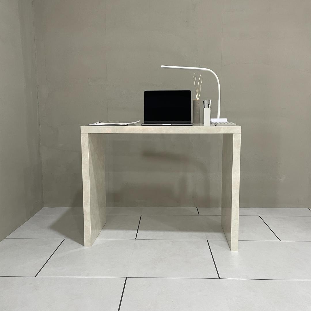 テーブル 中 大理石調デスク 大理石風 ホワイト 白