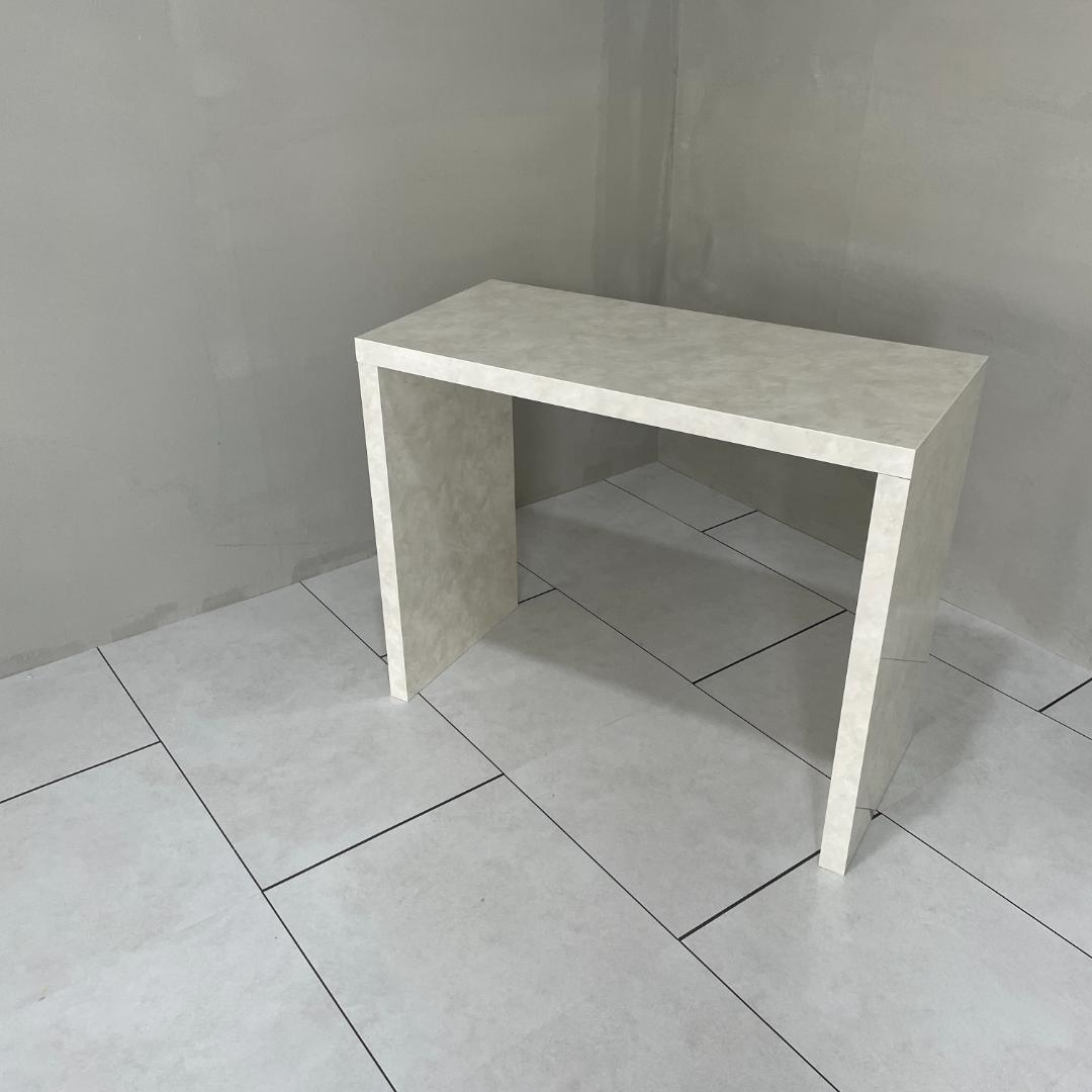 テーブル 中 大理石調デスク 大理石風 ホワイト 白