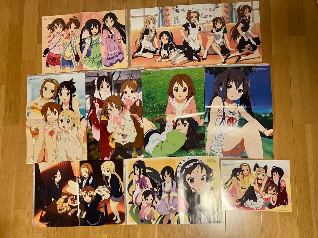 けいおん　クリアファイル　下敷き　ストラップ　ポスター　タオル　クリアシート