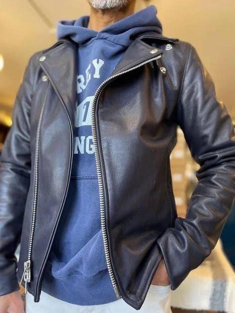 ボーイズマーケット別注 vanson c2 ダブルライダース 革ジャン 34