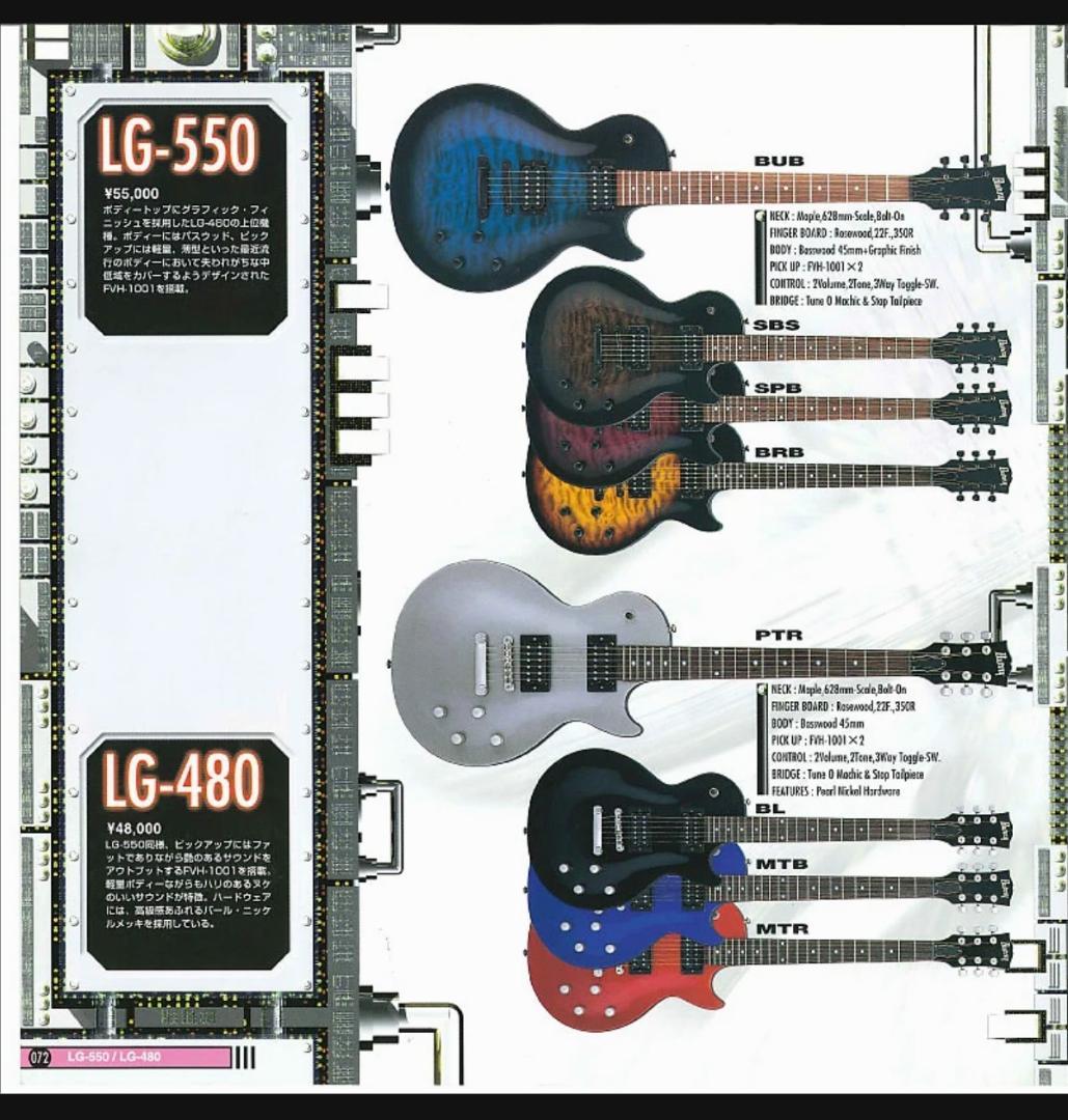 ギター Burny LG-550 BRB