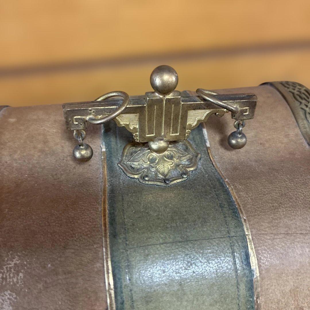 イギリス製 宝石箱 アンティーク レザー収納 ボックス 鍵つき