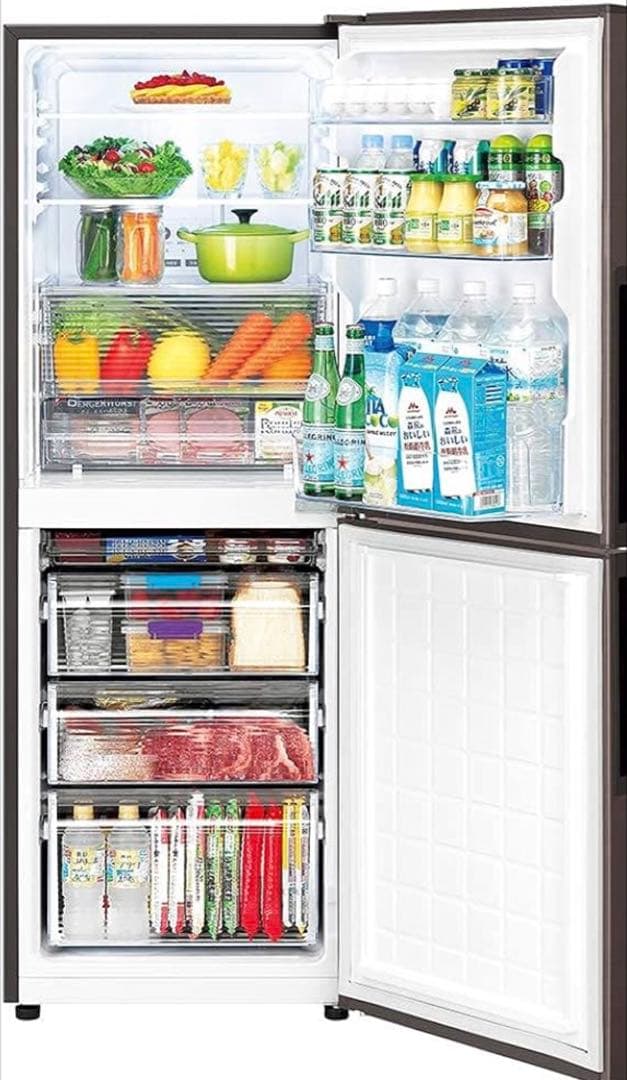 SHARP 冷蔵庫280L 右開き　2ドア　プラズマクラスター