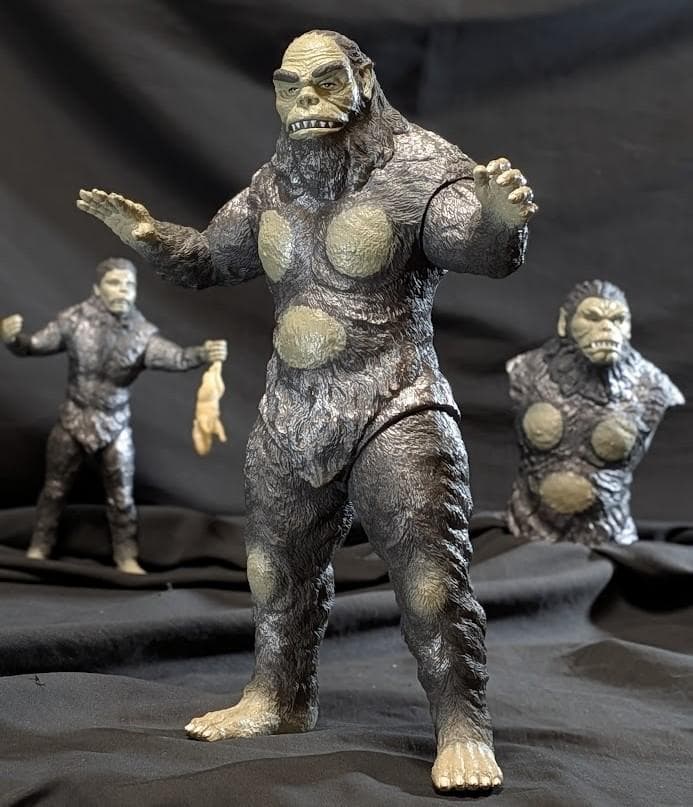 獣人雪男（エクスプラス）ソフビ 親子２体セット＋ＮＧ版頭胴体部アタッチメント