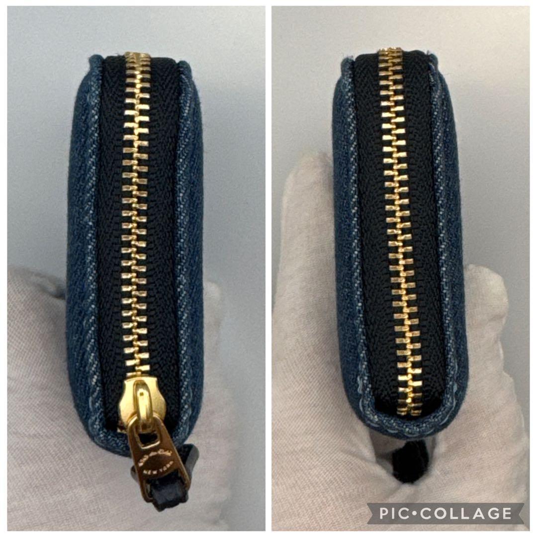未使用　COACH デニム ジップアラウンド ケース コンパクト財布