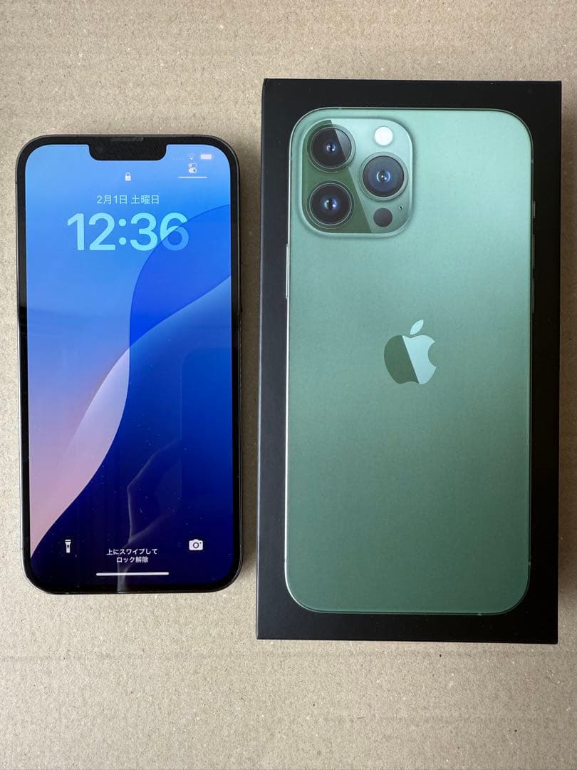 美品】Apple iPhone13ProMax 512GB アルパイングリーン