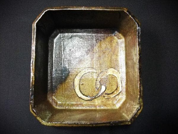 織部 四方 布引 菓子鉢 葵窯「二代春二」加藤春二 共布 - メルカリ