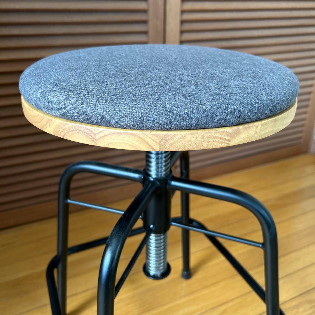 【MAYU】　【美品】Glam　ロースツール　昇降式ダイニングスツール