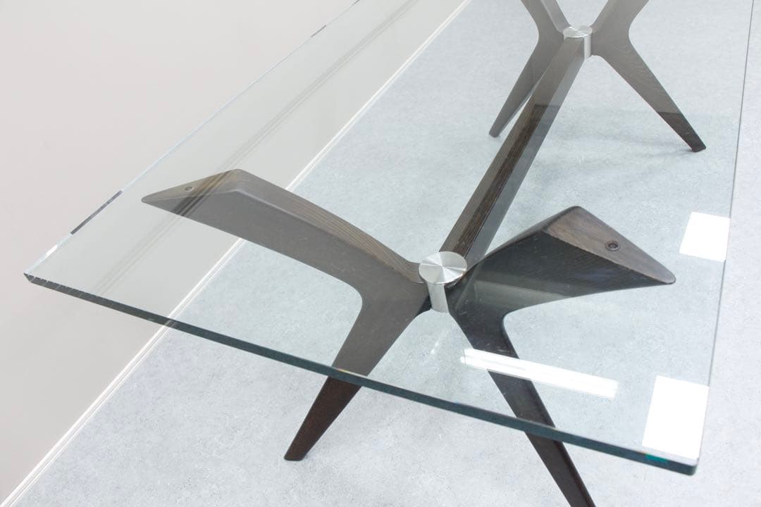 【極美品】 Calligaris カリガリスTOKYO ガラスダイニングテーブル