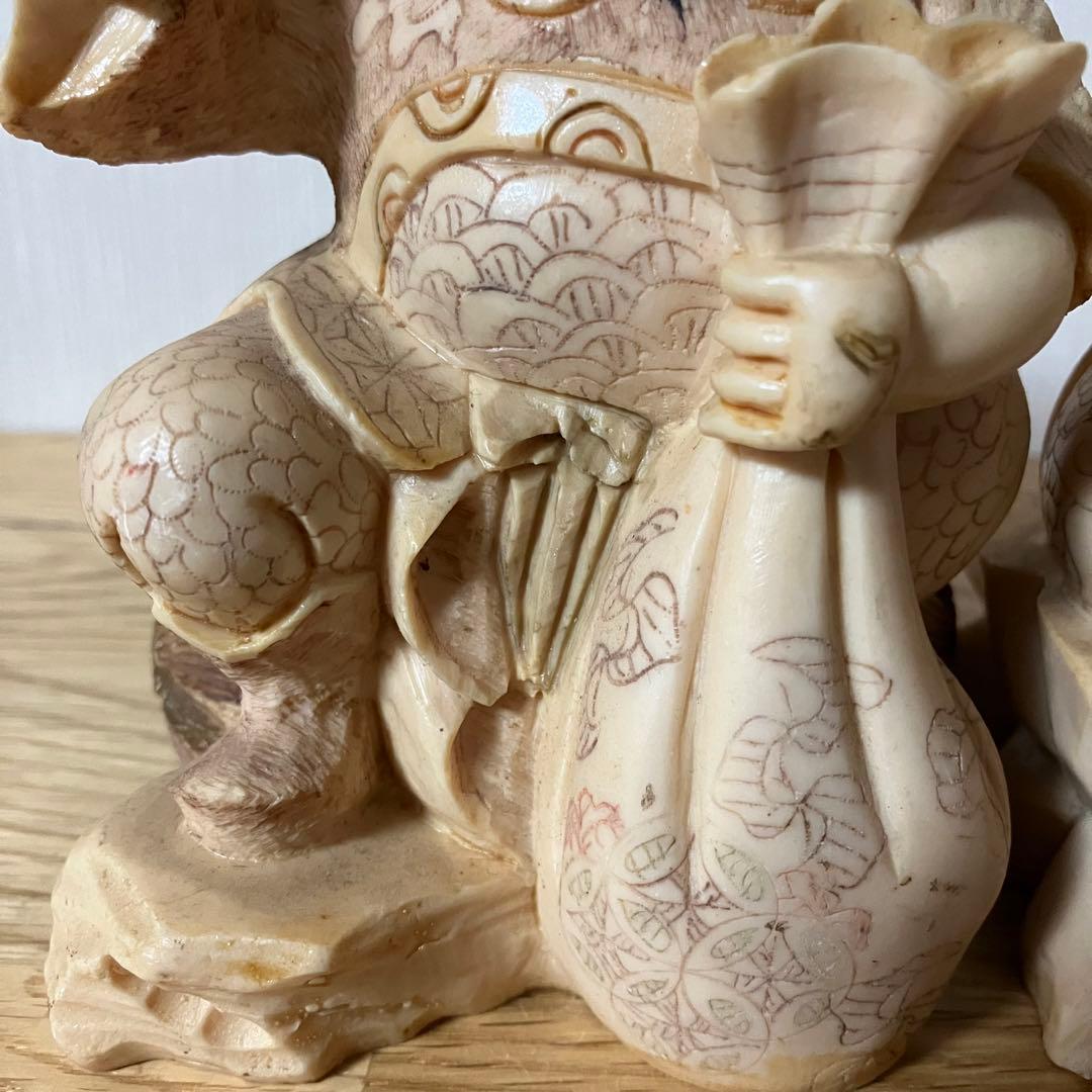 恵比寿様 大黒天様 縁起物 置物 練り物 - メルカリ