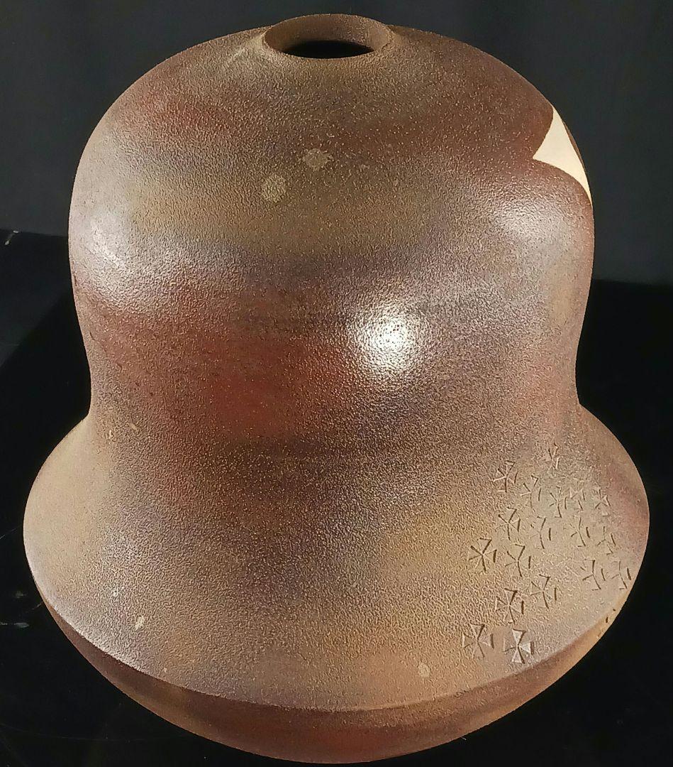 Y2295-5 備前焼 大壷 花瓶 花生 陶印有 高さ41㎝