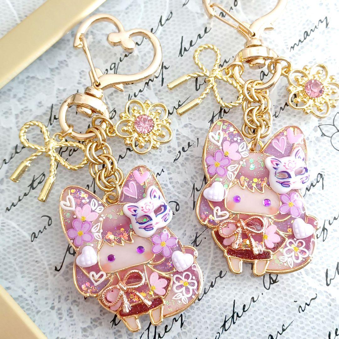 ♡バレンタイン♡うさぎ　レジンキーホルダー他　計6点