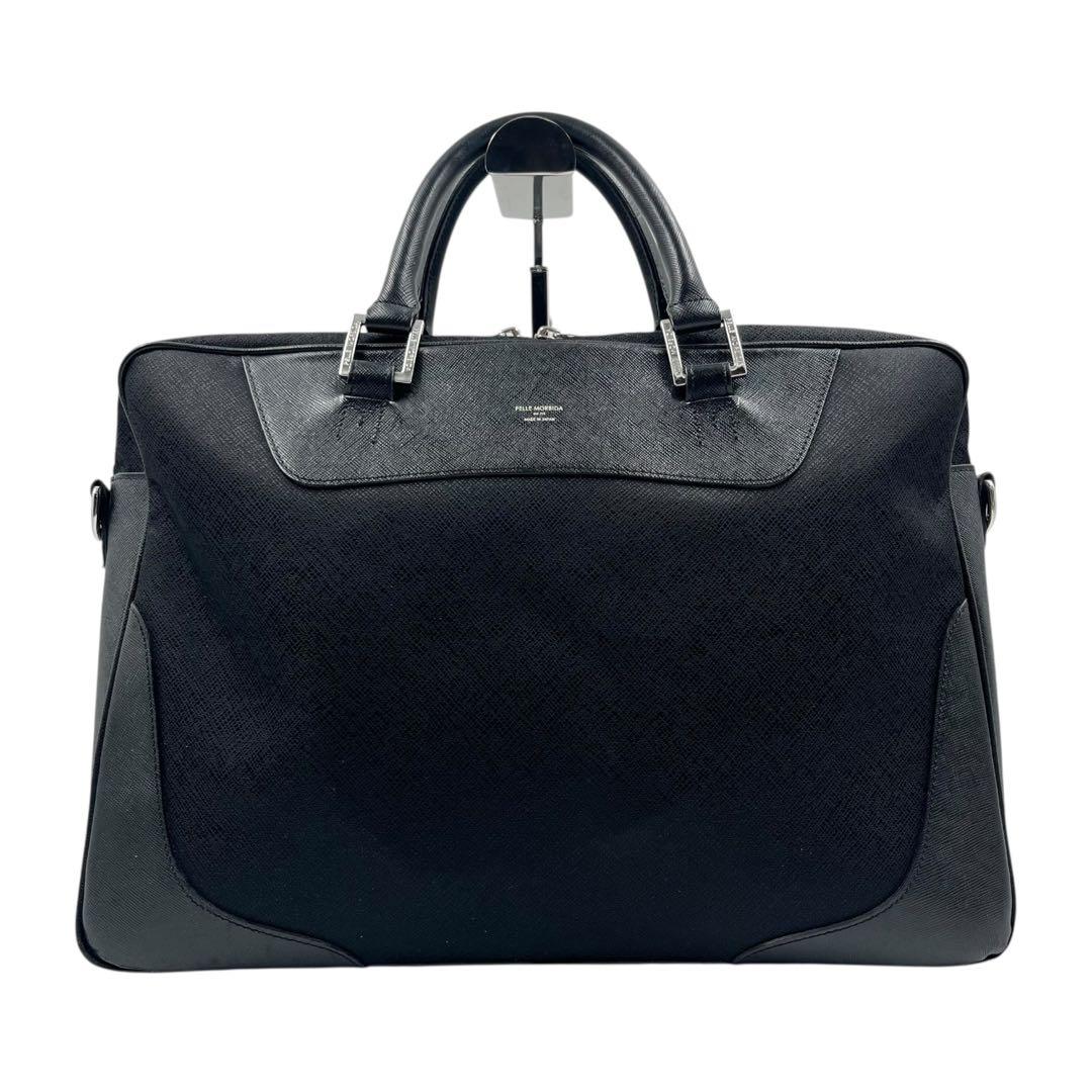 美品 ペッレモルビダ キャタピーノ ブリーフケース 2way ブラック レザー