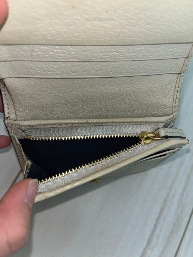 GUCCI オフィディア GG 折り財布 箱付き アイボリー