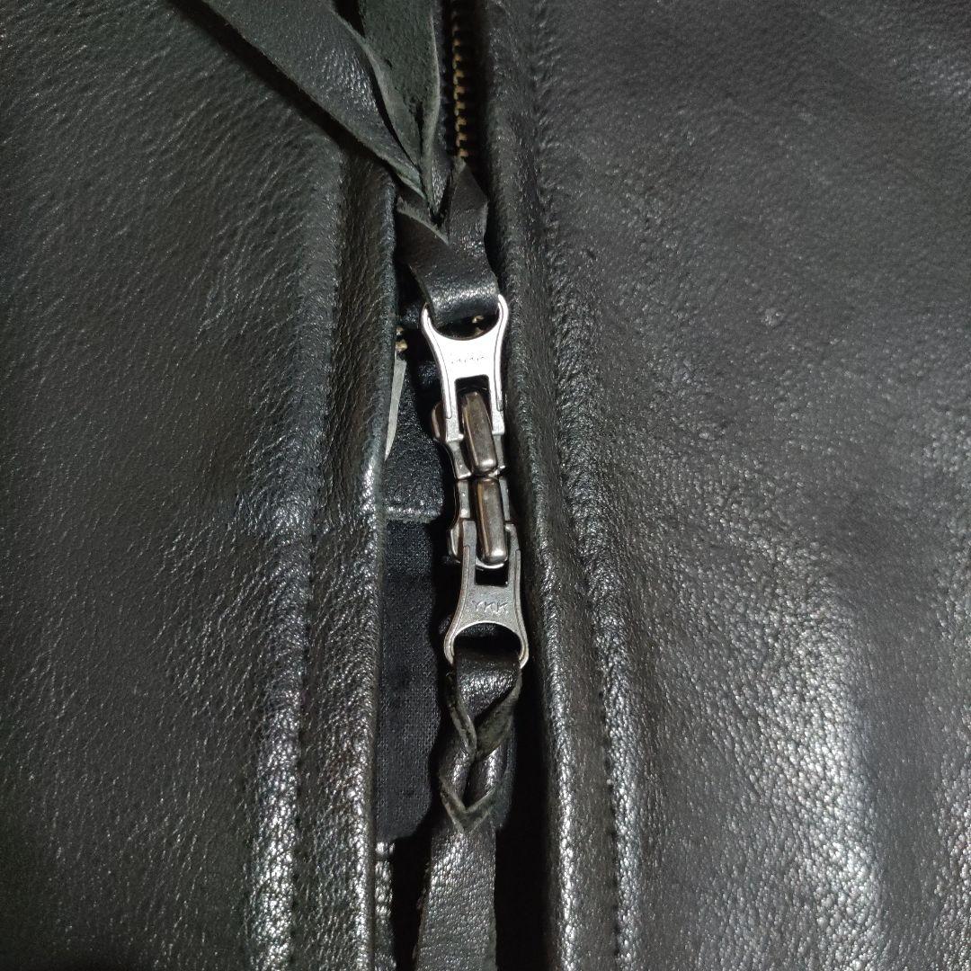 レア カドヤ 本革レースアップレザージャケット シャツタイプ シボ革の