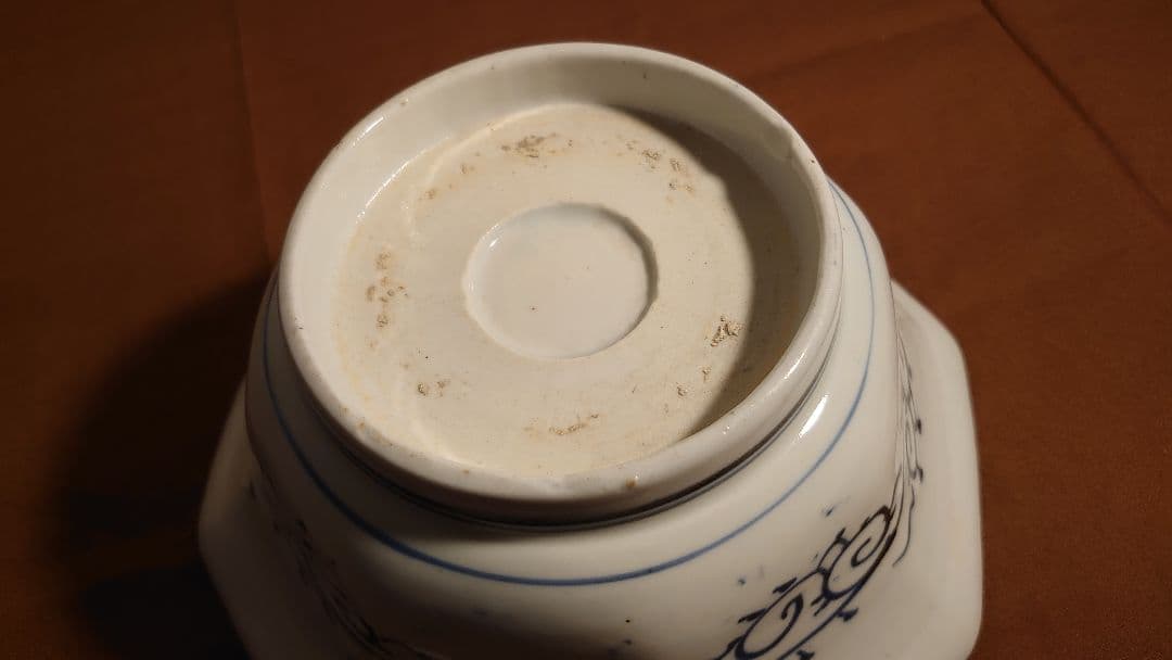 古伊万里 伊万里 染付 麒麟の図 8角鉢 アンティーク伊万里 11客の